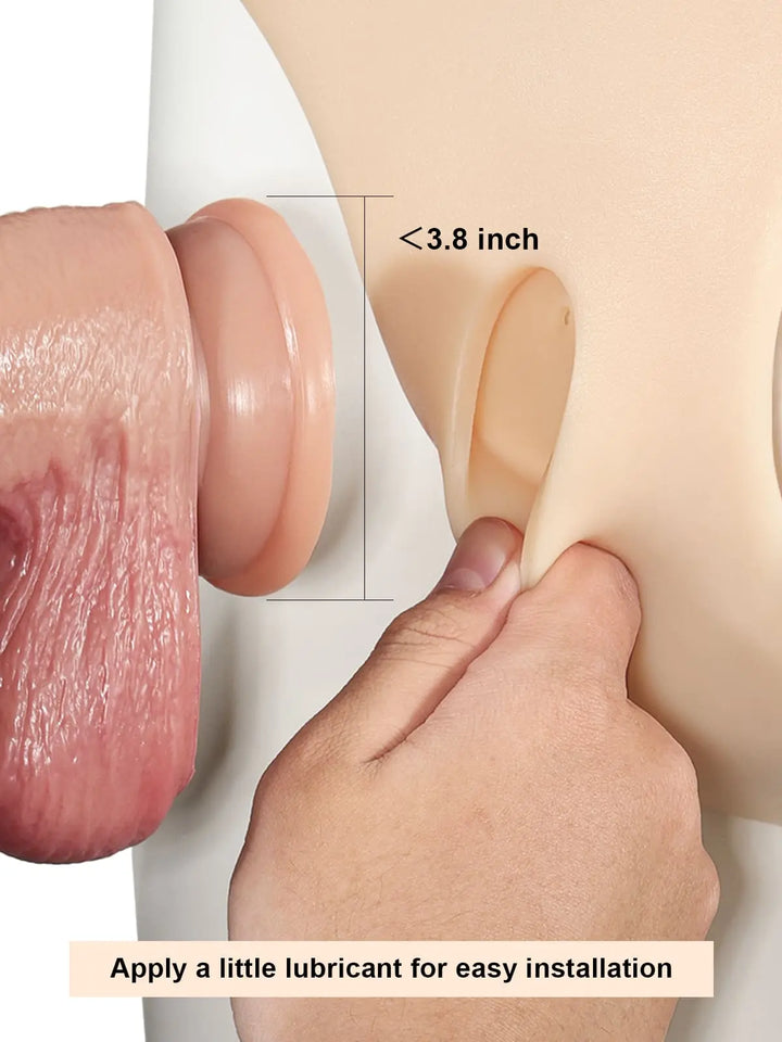 Silikon-Strap-on-Gurt kompatibel mit 10 cm Saugfuß-Dildo (Dildo nicht enthalten)