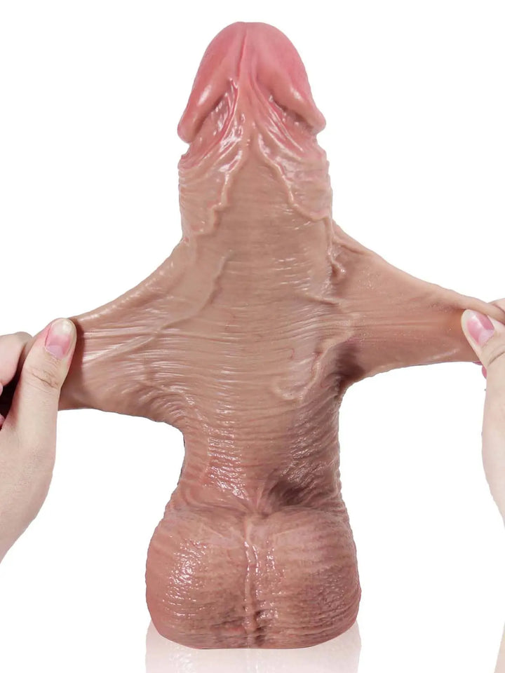 Adrian - Realistischer Weicher Sliding-Skin Dildo Extra Dick – 25cm
