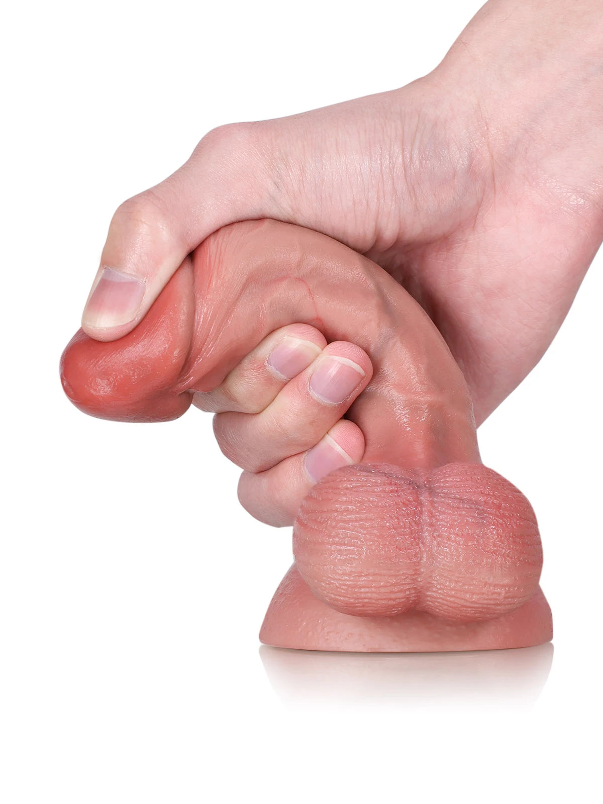 Smith - Kleiner, realistischer Dildo aus weichem Material mit beweglichen Hoden - 15,5 cm
