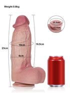 Thor - Realistischer, Weicher Dildo in Hautfarbe - Dick, Kurz und Fett - 23/27 cm