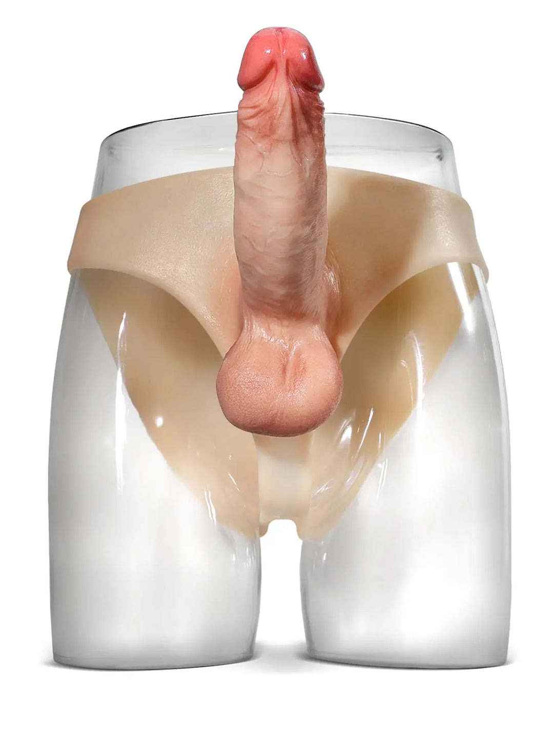 Fühlbarer - Massiver Silikon-Strap-On-Dildo, Flexibel & Hautnah