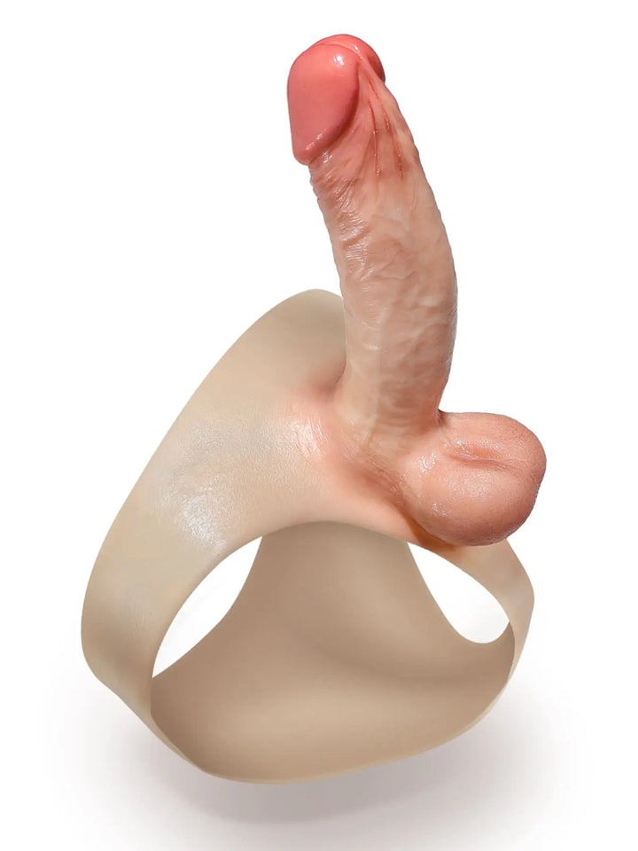 Fühlbarer - Massiver Silikon-Strap-On-Dildo, Flexibel & Hautnah