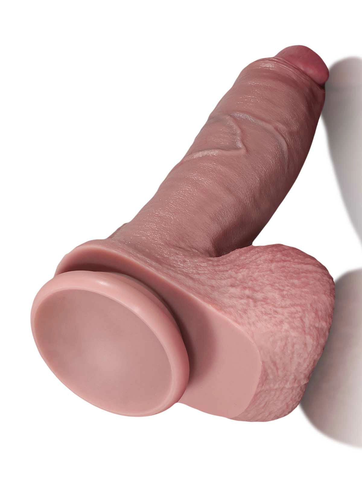 Viktor - Unbeschnittener Dildo mit gleitender Haut & beweglichen Hoden - 26,4 cm