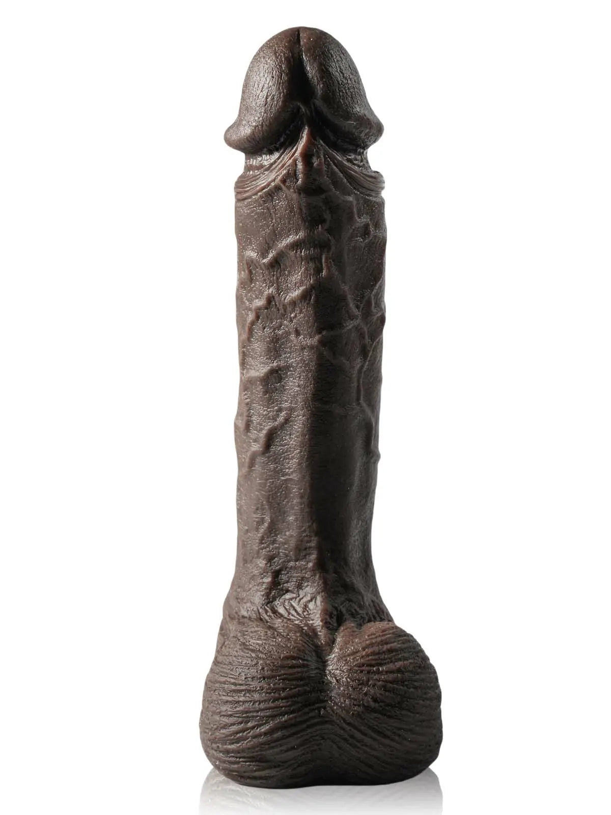 Volker - Großer Realistischer Dildo mit Stoßfunktion und Fernbedienung in Schwarz - 26,5 cm
