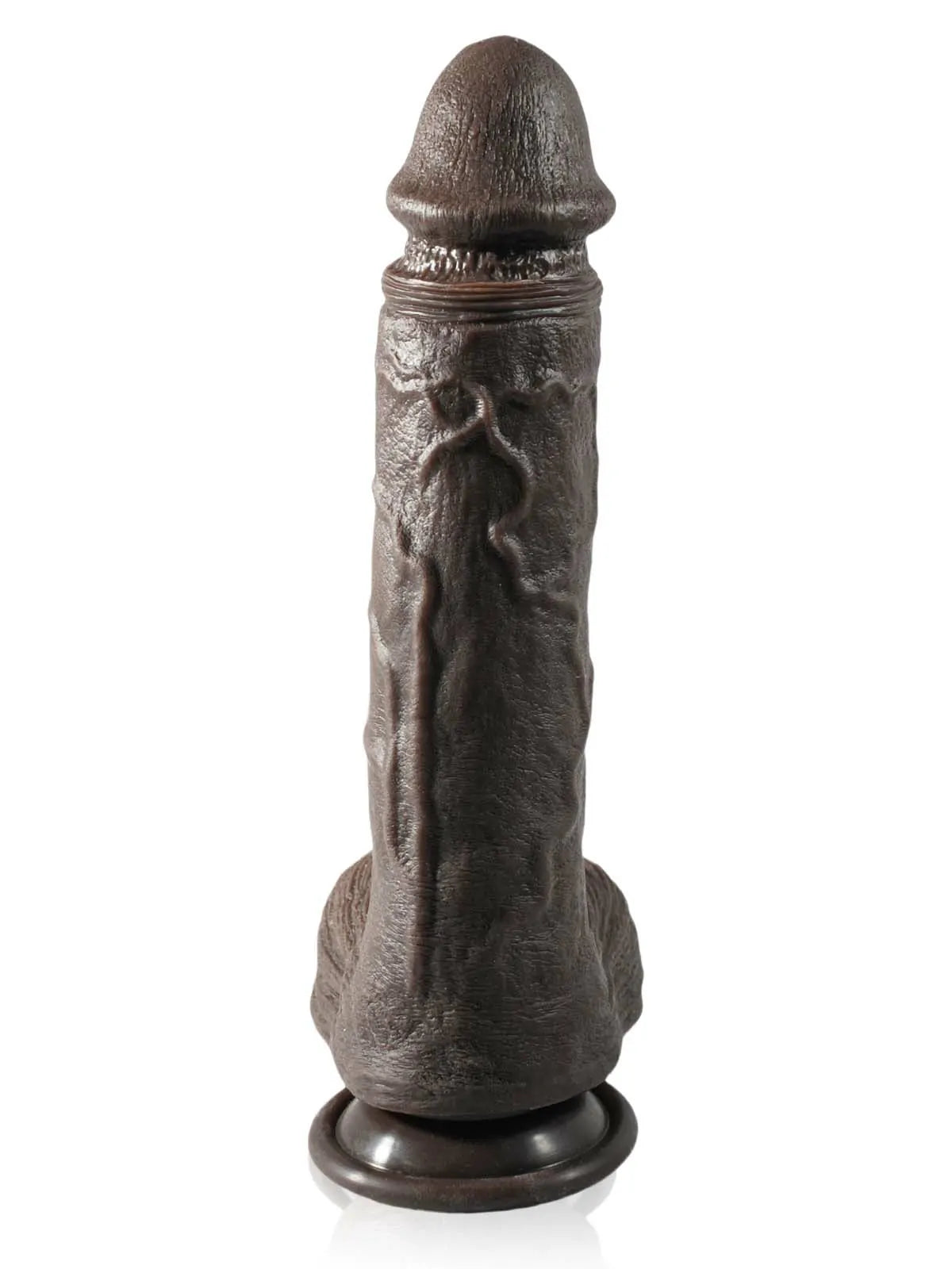 Volker - Großer Realistischer Dildo mit Stoßfunktion und Fernbedienung in Schwarz - 26,5 cm