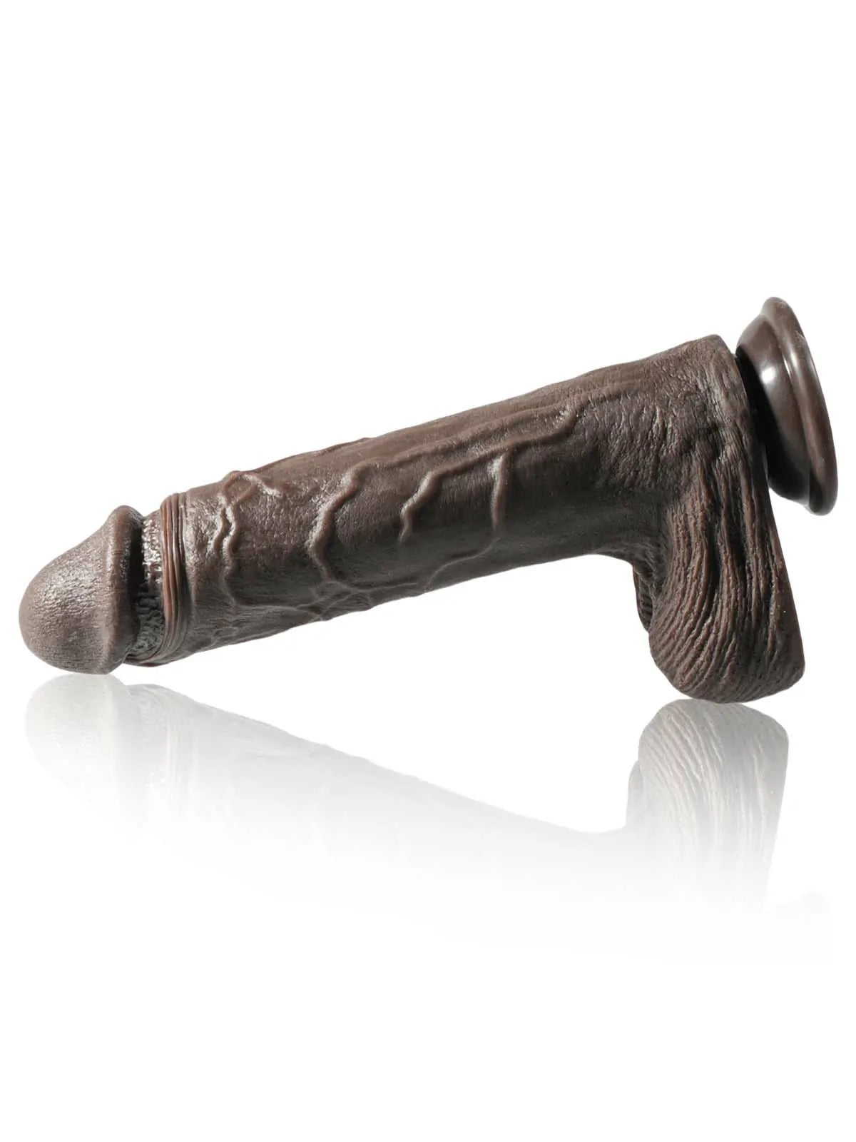Volker - Großer Realistischer Dildo mit Stoßfunktion und Fernbedienung in Schwarz - 26,5 cm