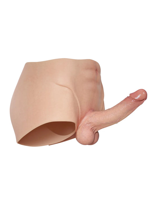 Victor -Vollummanteltes Silikon Strap-On-Höschen mit realistischem Dildo - 18,5 cm