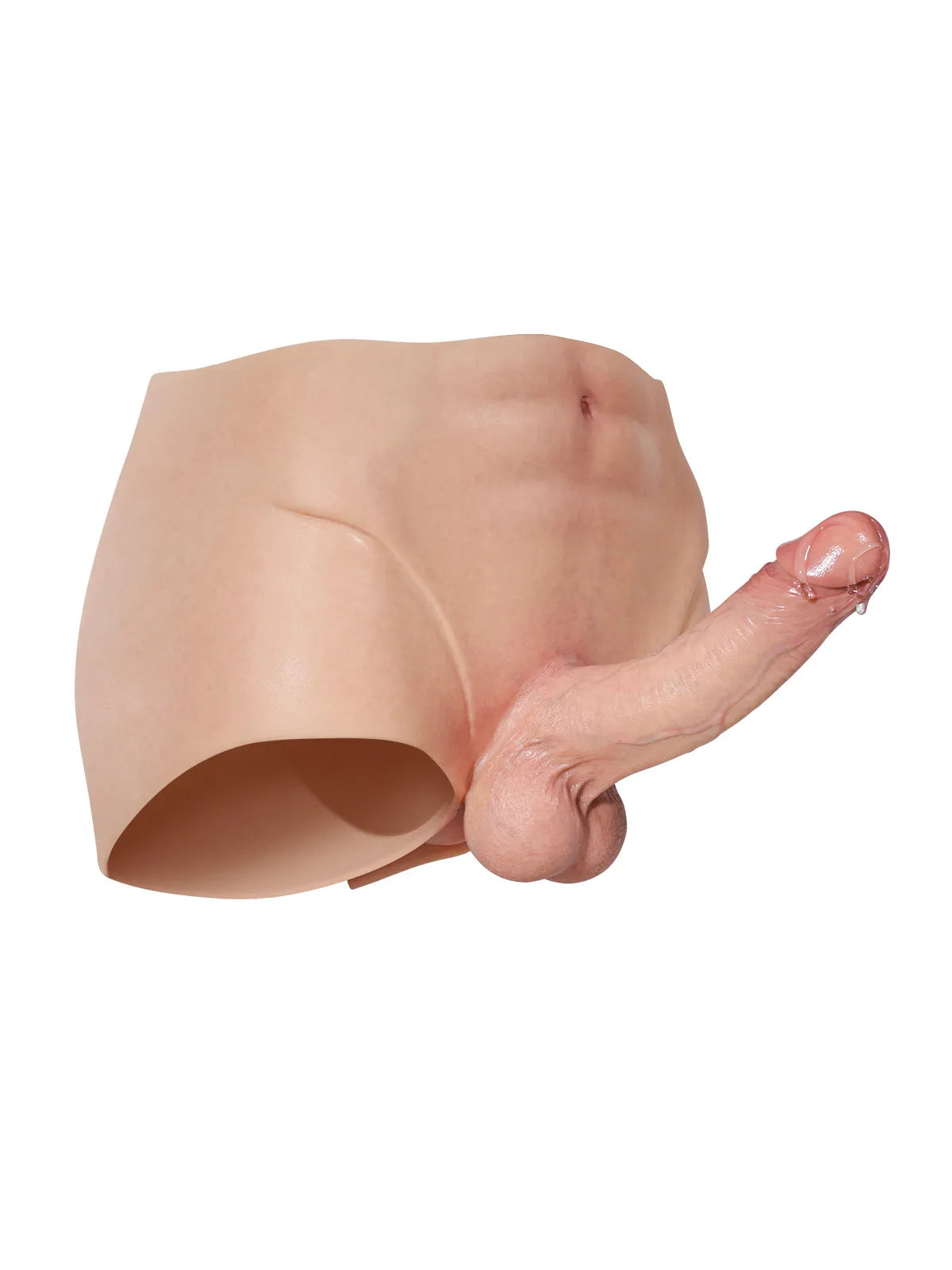 Vollummanteltes Silikon-Strap-On-Höschen mit realistischem Dildo - 18,5 cm