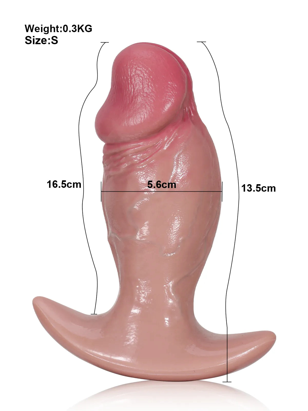 Willi - Weicher, realistischer Dildo-Butt-Plug für vielseitiges Vergnügen - 16,5 cm