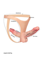 Zorvyn - Umschnalldildo mit Doppeltem Realistischem Dildo - 17,8 cm