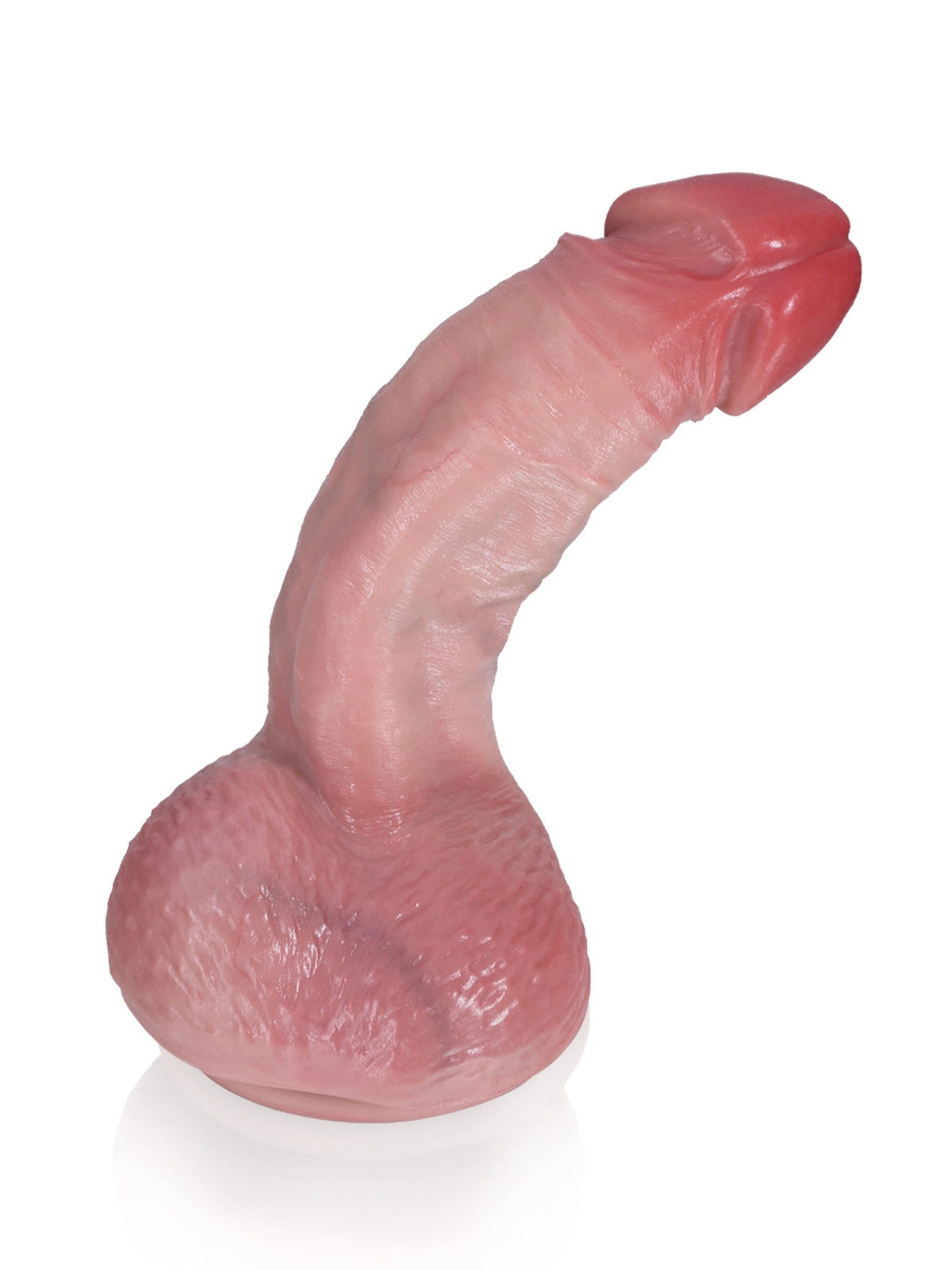 Mike - Realistischer Einsteiger-Dildo mit ausgeprägter Aderung & Hoden - 19 cm